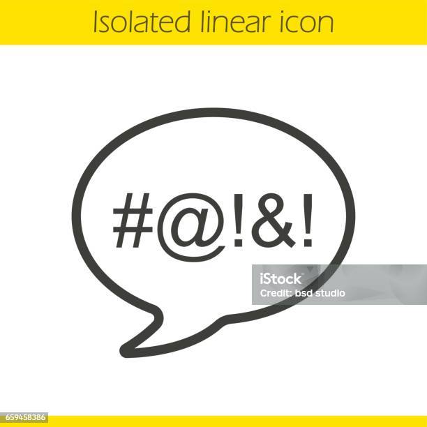 Dirty Language Icon Stock Illustration - Download Image Now - Swear Word, Art, Art Product