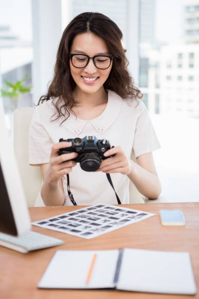 istock A businesswoman is checking pictures 659466680