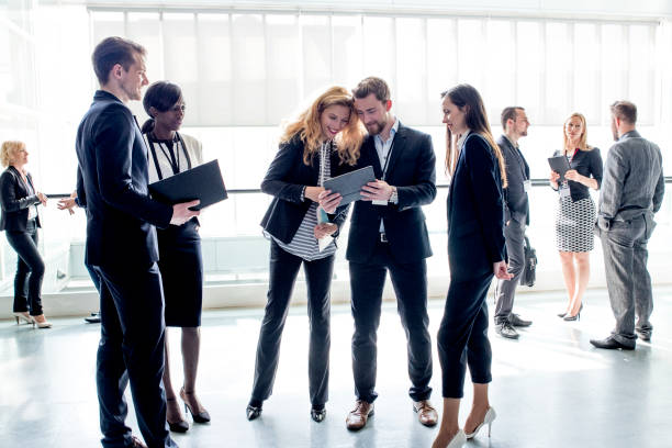 istock Business people in the hall 659476706