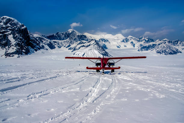 istock Snow Plane Landing on Ruth Glacier in Denali National Park, Alaska. 659525122