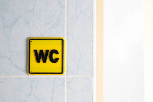 WC water closet sign of male and female toilet