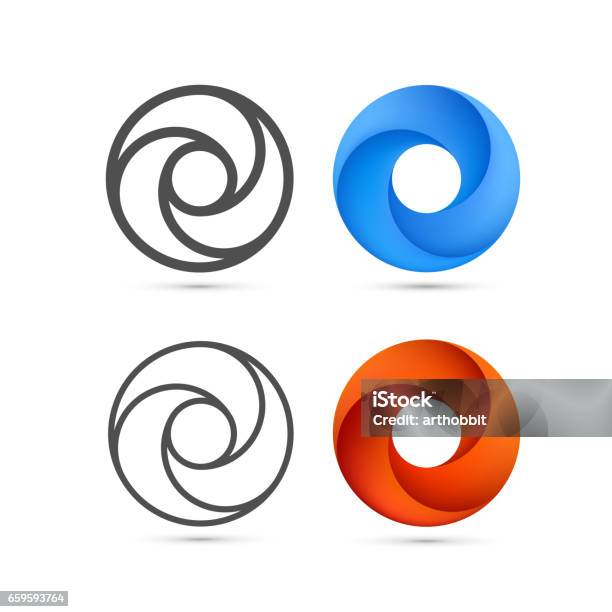 Abstract Loop If Set Of Abstract Infinite Loop Template Stock Illustration - Download ...