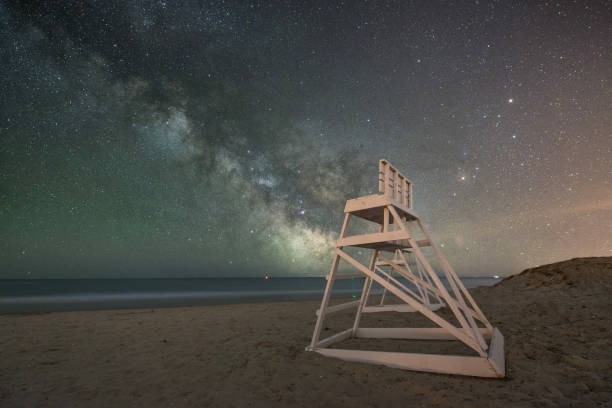 A life guard stand at Avalon Beach was used in the foreground for this night shot.