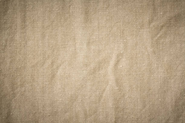 tissu de toile de fond en couleur naturelle - sackcloth textured textured effect burlap photos et images de collection