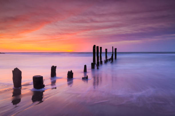 istock Vibrant seascape sunrise in New Jersey 659633760
