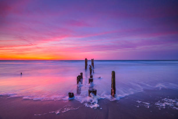 istock Vibrant seascape sunrise in New Jersey 659634882