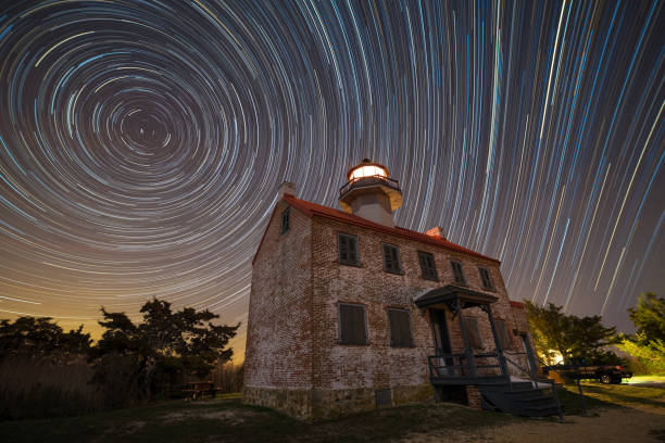 istock Star Trails over East Point Lighthouse 659635358