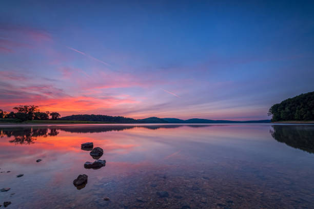 istock Round Valley lake sunrise in New Jersey 659659502