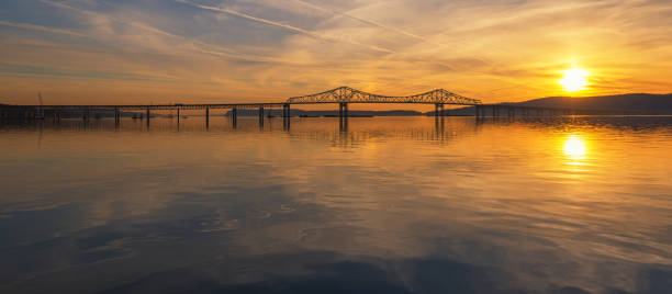 istock Tappan Zee Bridge silhouette at sunset 659661896