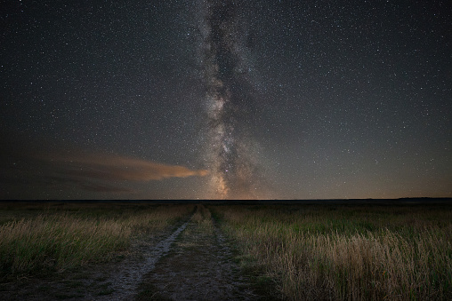 Dirt road leading to the Milky Way Galaxy