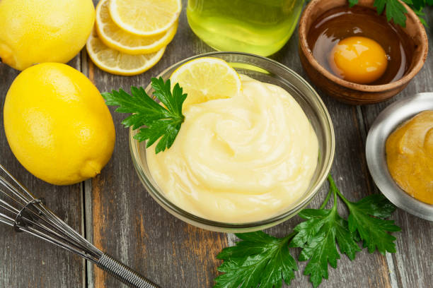 istock Mayonnaise with olive oil and lemon 659677878