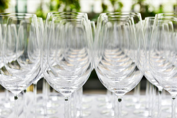 istock Empty wine glass prepare for serving in event 659698374