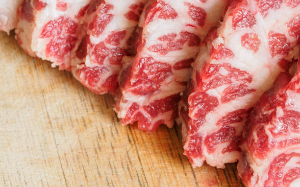istock Fresh raw beef steak on wood cutting board 659738414