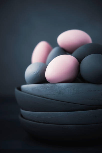 istock Easter still life arrangement with hand painted ombre eggs 659773400