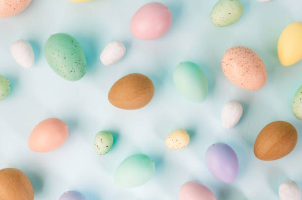 istock Easter still life background in pastel colors 659787430