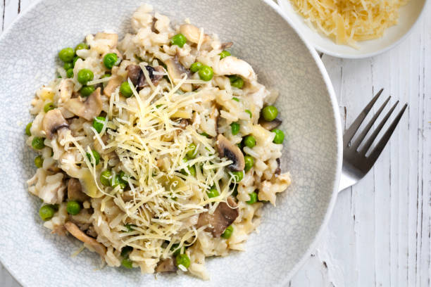 istock Risotto with Mushrooms Peas and Parmesan 659789230