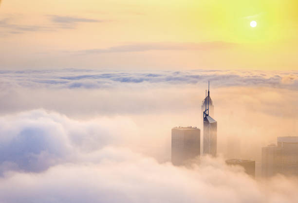 istock Misty morning view at Hong Kong City 659808638