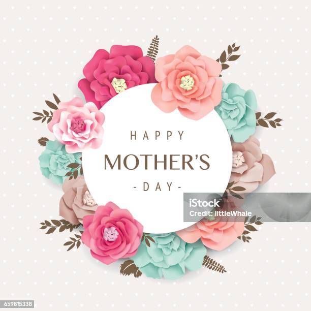 Ilustración de Feliz Día De La Madre y más Vectores Libres de Derechos de Día de la madre - Día de la madre, Flor, Fondos