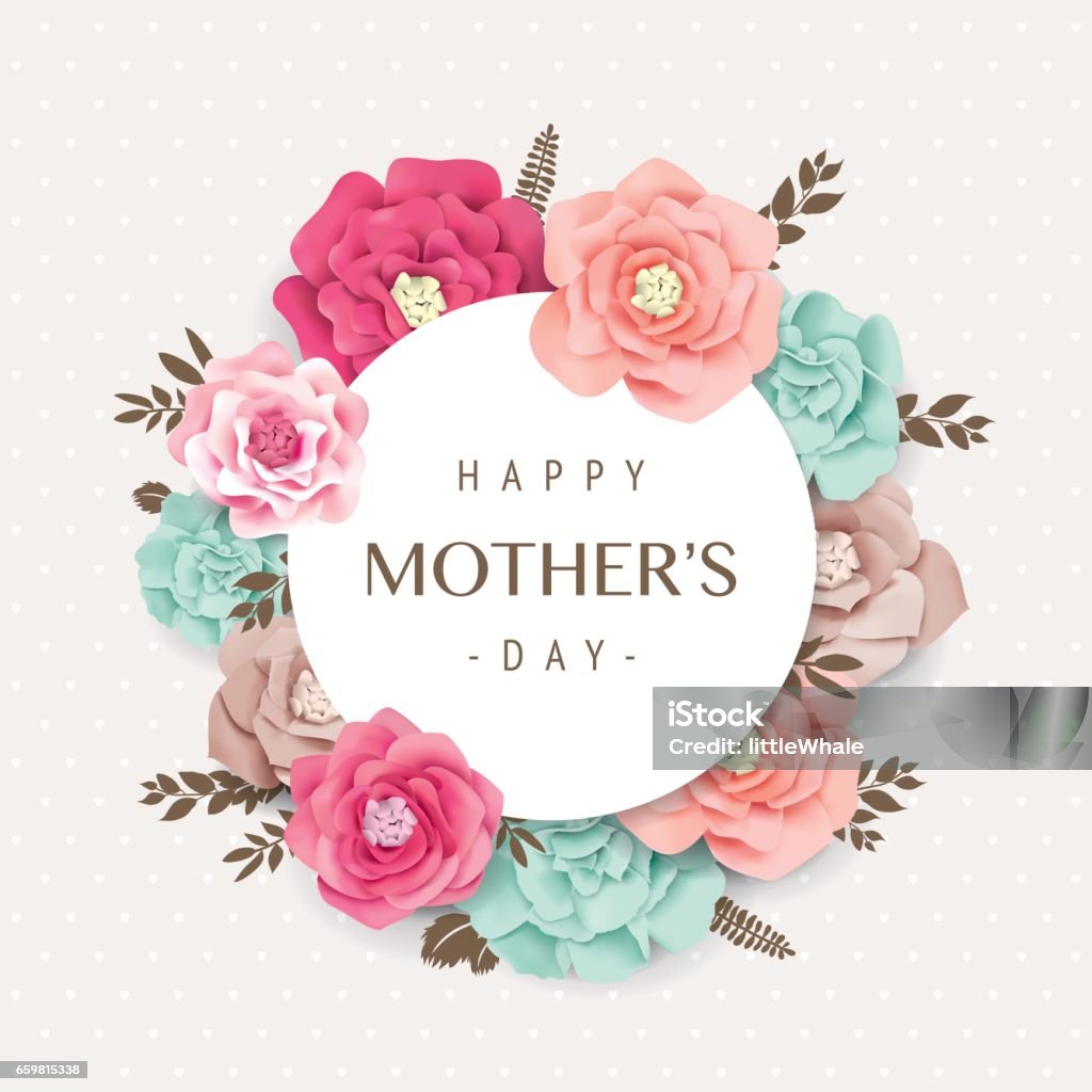 Happy Mothers Day Stock Illustration - Download Image Now - Mother's Day,  Flower, Backgrounds - iStock