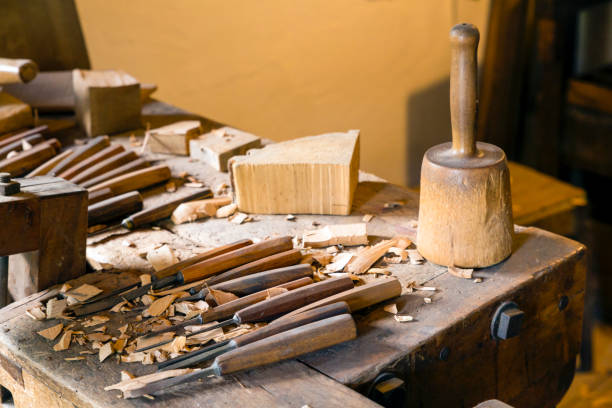 Work bench stock photo