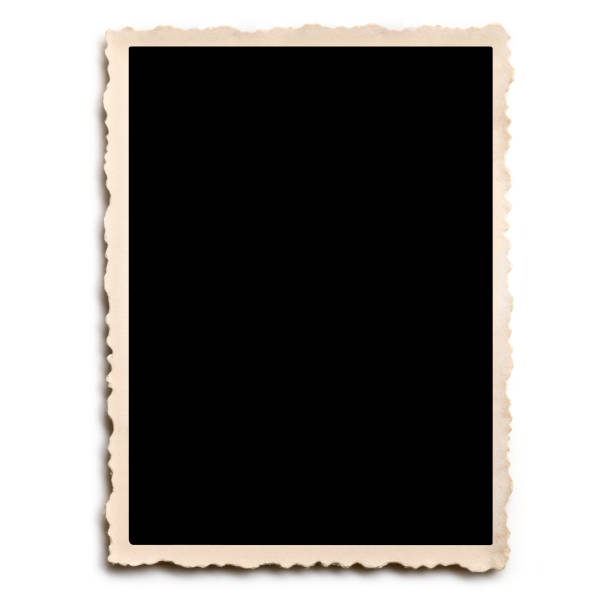 istock Old Scalloped Photo Frame Isolated on White with Shadow 659900366