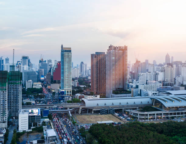 istock Sunset on Bangkok cityscape 659907030