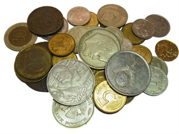 istock Old russian coins of different times 659915394