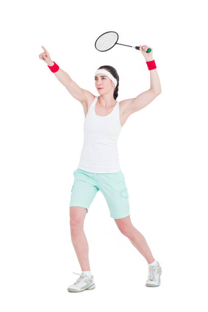istock Female athlete playing badminton 659931398