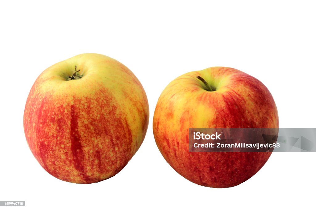 Red Apple Two Organic Fresh Red Apples With A White Background Two Red  Apples With Leaf Isolated On White Background Stock Photo - Download Image  Now - iStock