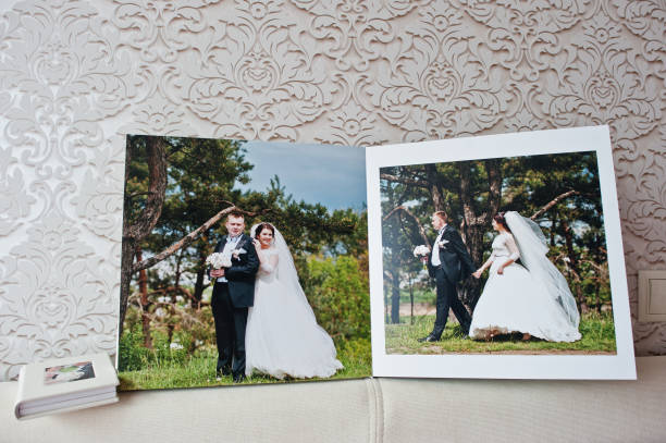 istock Dual pages of wedding album or wedding book. 659973342