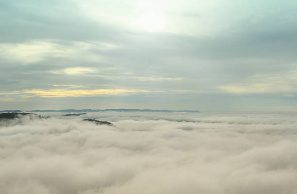 istock mountain landscape,morning mist with blue sky background 659982028