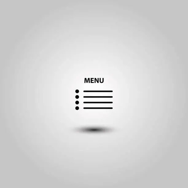 Vector illustration of Flat Menu Icon