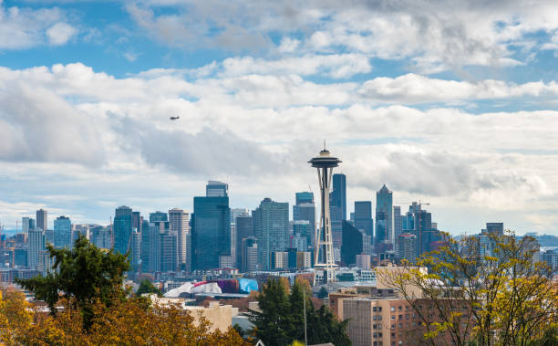 istock Skyscrapers in Seattle downtown on overcast day 660032618