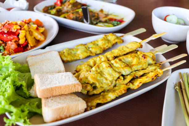 istock The pork satay with bread in disk ready to eat 660049610