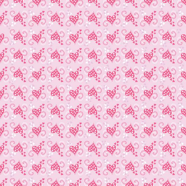 Seamless pattern background with hearts Vector tender sentiment. Wallpapers delicate pink shades. Seamless pattern background with hearts. Textiles and clothing vector. dearness stock illustrations