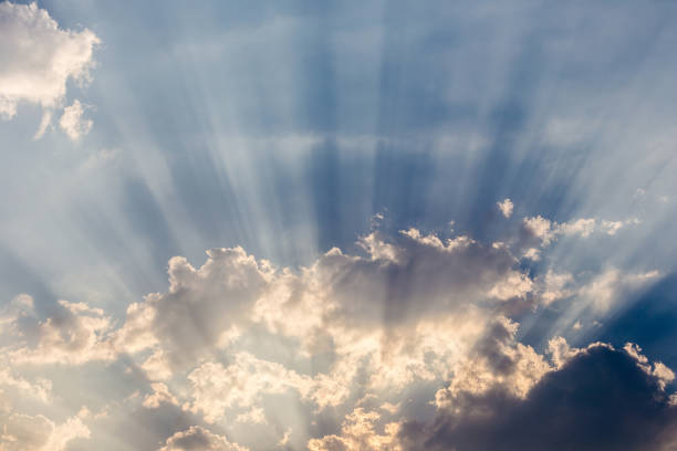 istock Colorful dramatic sky with cloud at sunset.Sky with sun background 660073470