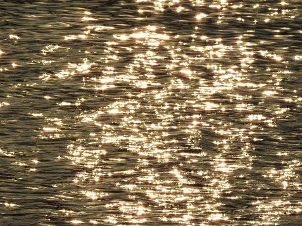 istock Sparkle sunlight reflect on the surface waves water in twilight time,Golden light 660100450