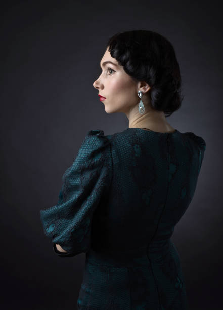 istock young beautiful woman in retro style 660111934