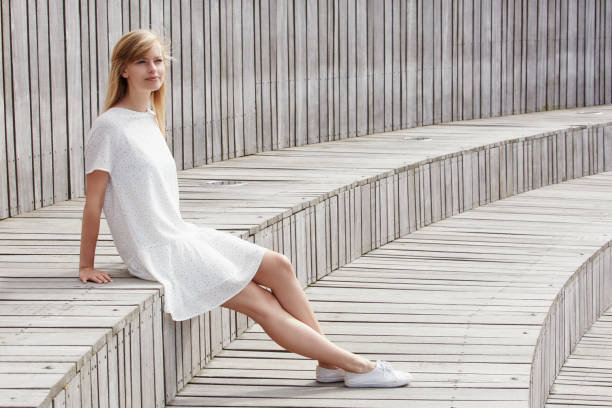 Stunning woman in white