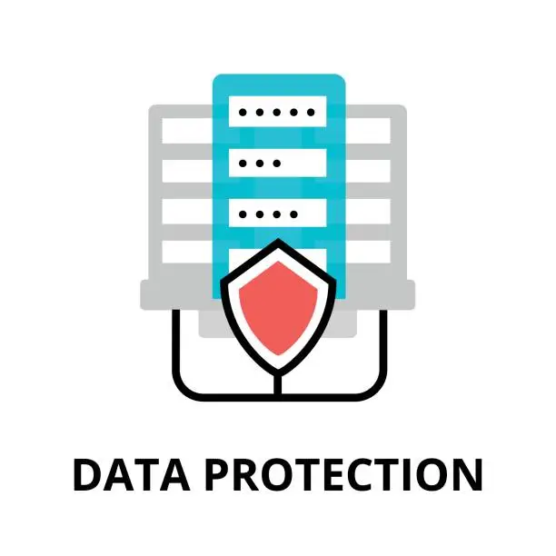 Vector illustration of Data protection icon