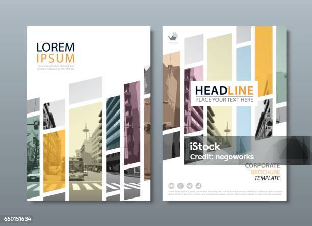 Annual Report Brochure Flyer Design Template Leaflet Cover Presentation Book Cover Layout In A4 Size Stock Illustration - Download Image Now