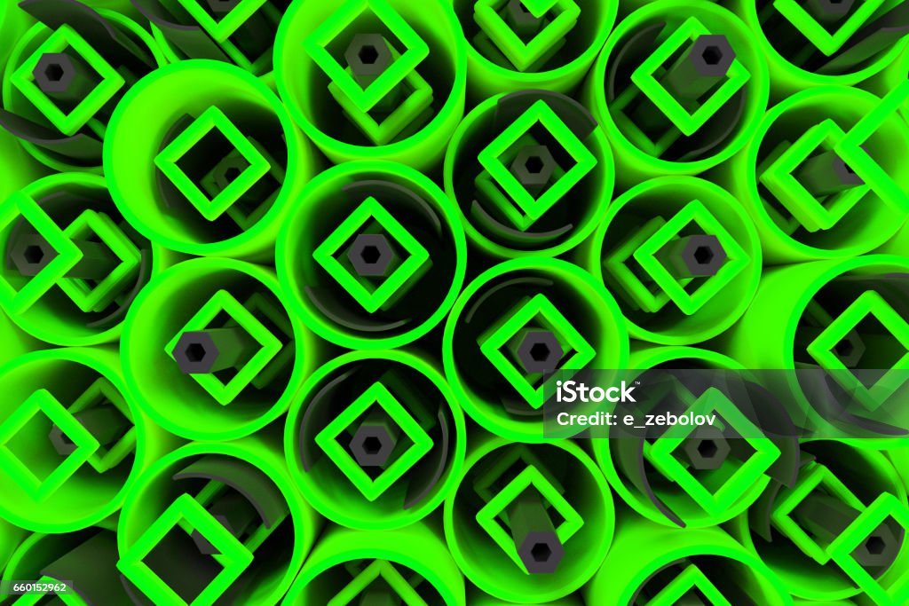 Square Tube Color Disign Pattern Of Colored Tubes Repeated Square Elements Black Hexagons And ...