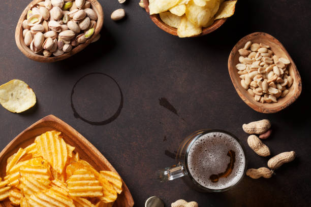 istock Lager beer and snacks 660160560