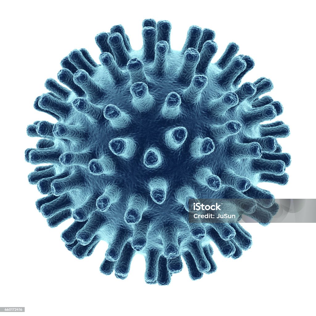 Virus isolated on white background Virus Stock Photo