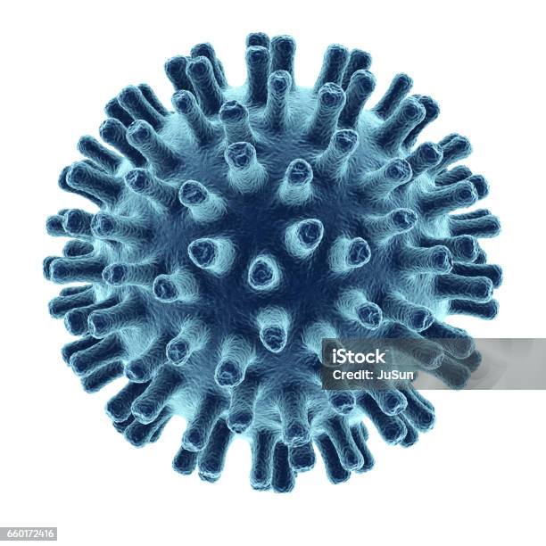 Virus Isolated On White Background Stock Photo - Download Image Now - Virus, White Background, Three Dimensional