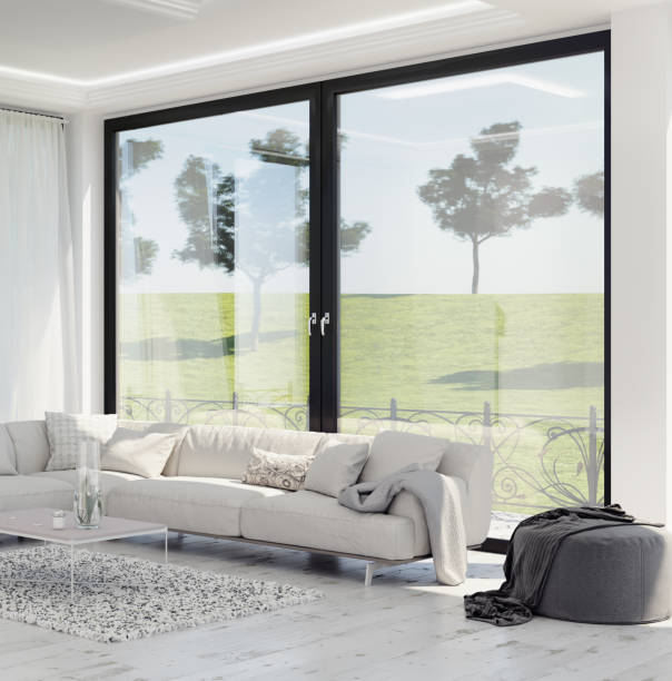 istock Modern interior design of living room, countryside 660181692