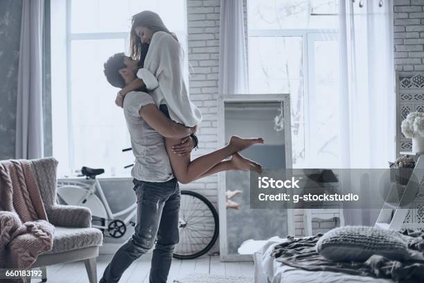 Expressing Their Love Stock Photo - Download Image Now - Couple - Relationship, Young Couple, Flirting