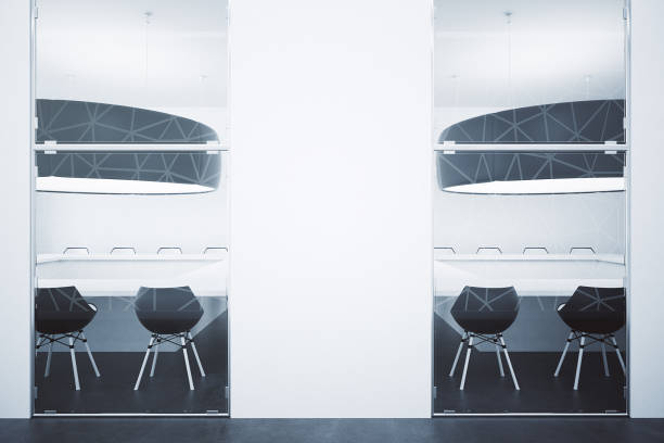 istock Contemporary meeting room with poster 660196492