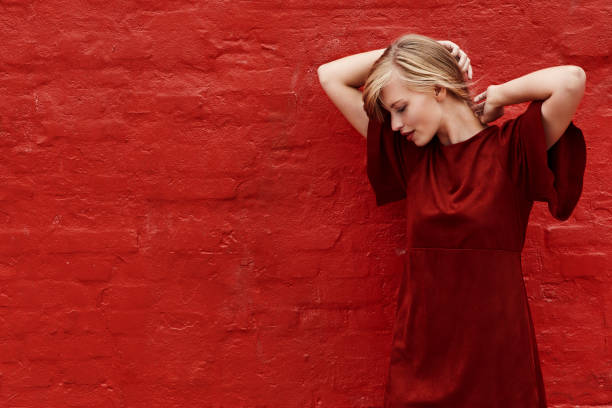 istock Red dress beauty 660234668