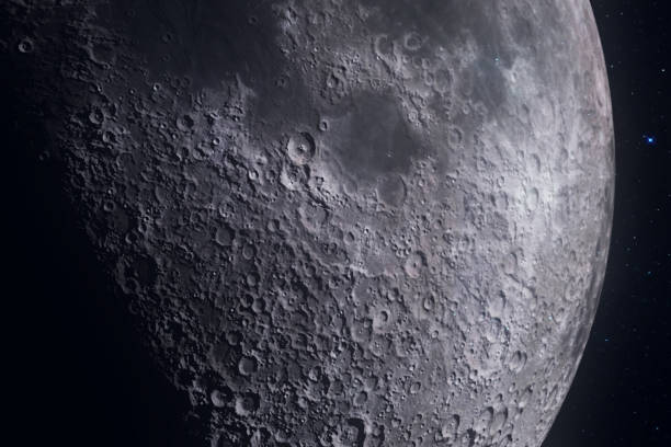 istock moon phases with light motion of moon surface with crater on starlight background, universe and science 660234966